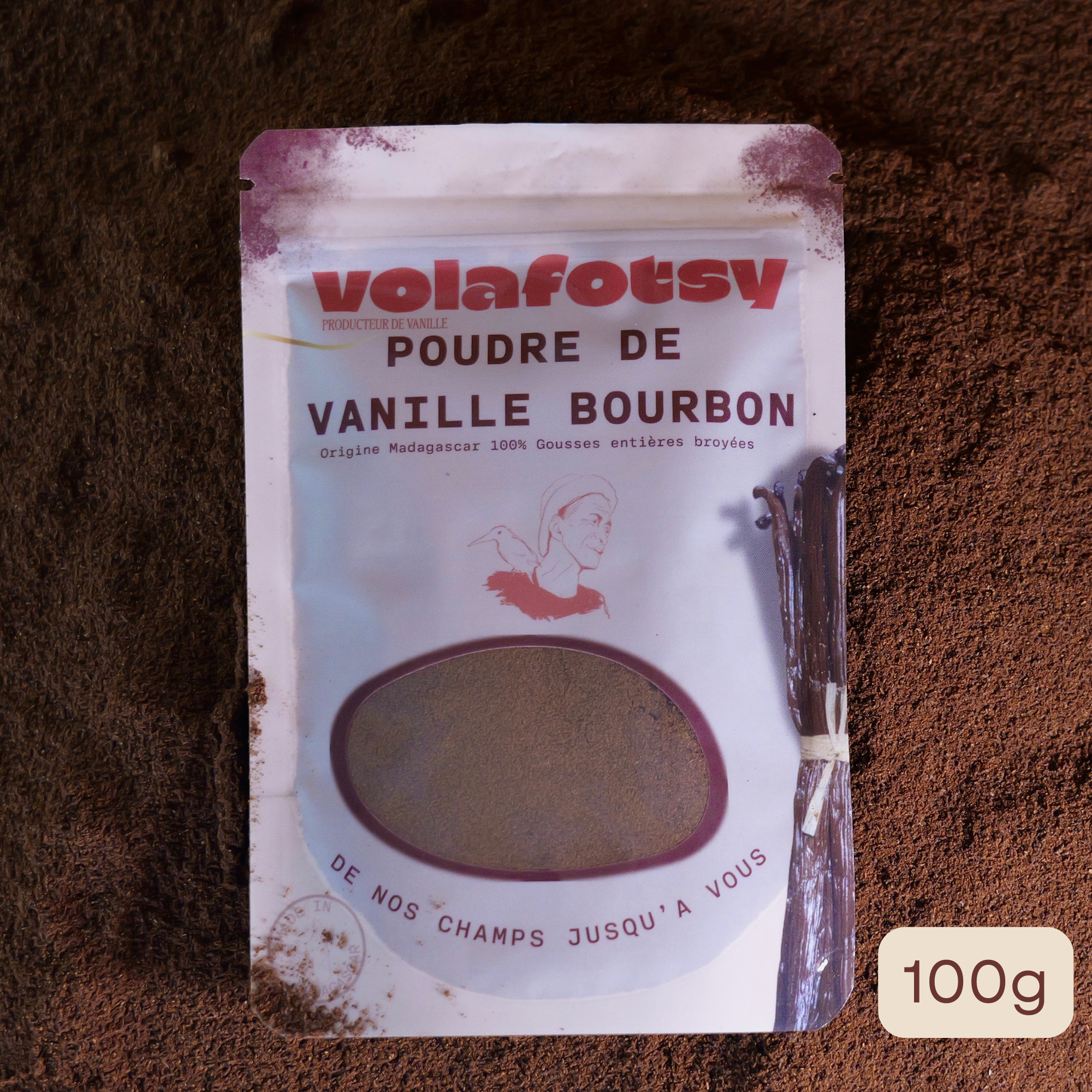 Vanille Bourbon en Poudre – 100g Authentique de Madagascar