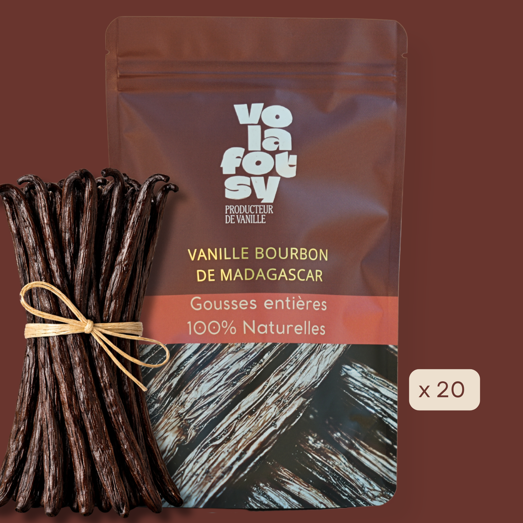 20 gousses + 5 OFFERTES ! 13 à 15 Cm - Vanille bourbon de Madagascar