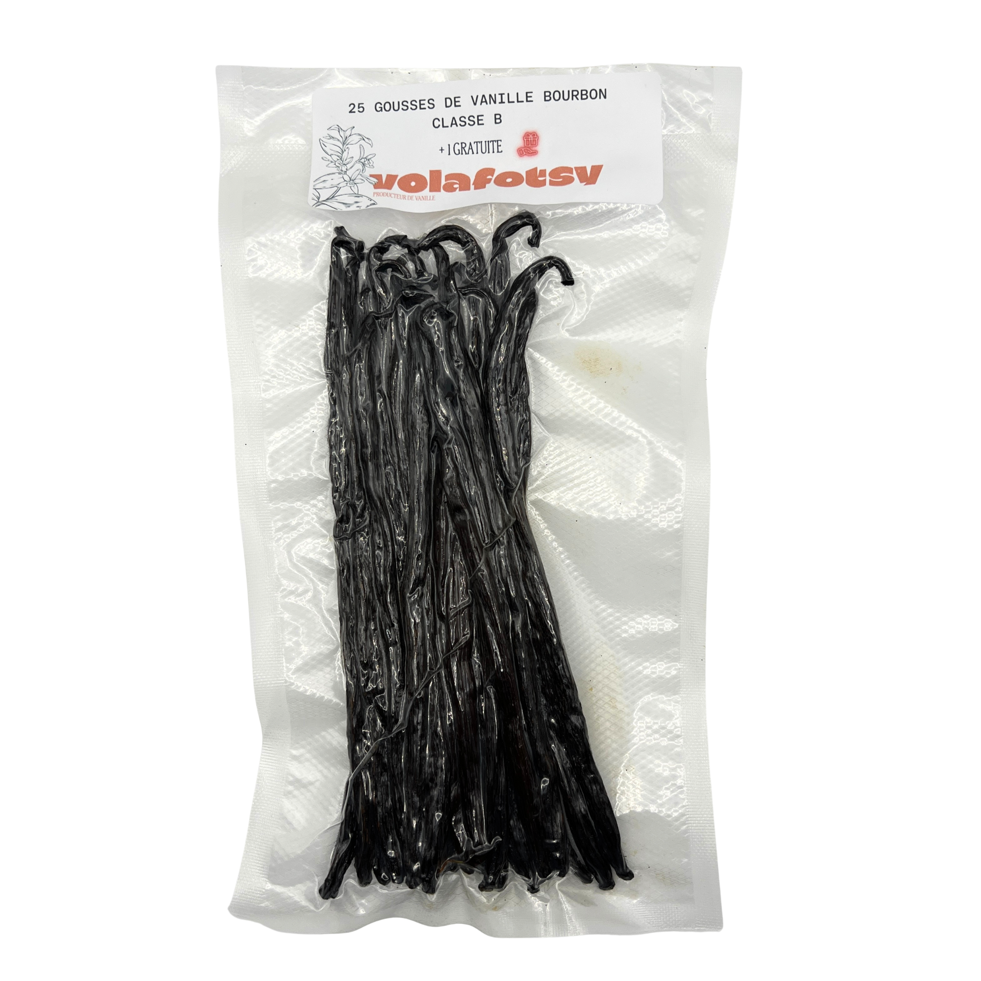 25 Gousses de Vanille Bourbon Madagascar Classe B (13–19 cm) + 1 Offerte